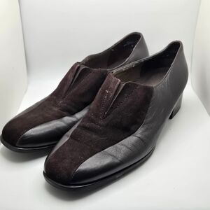 Munro American Proper Size & Perfect Fit Leather Suede Shoes 8 M Brown M281728